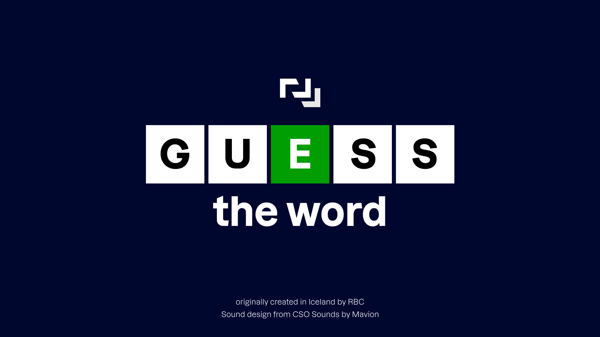 Guess the Word game show